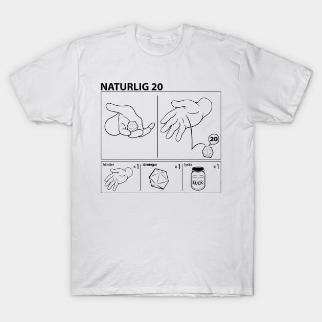 NATURLIG 20 T-Shirt by d20Monkey